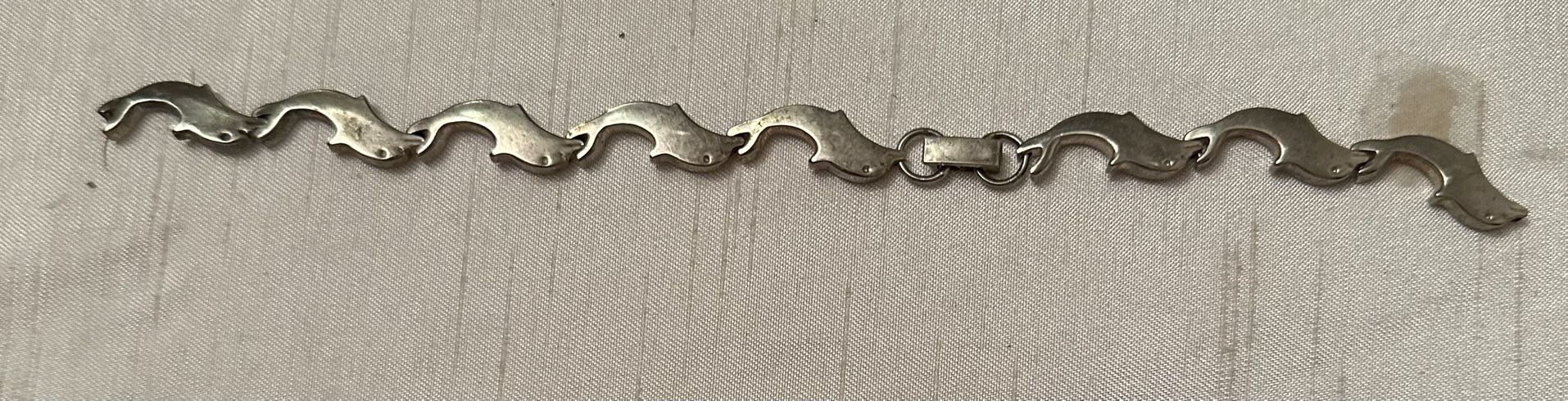 Sterling Silver Dolphin Bracelet 