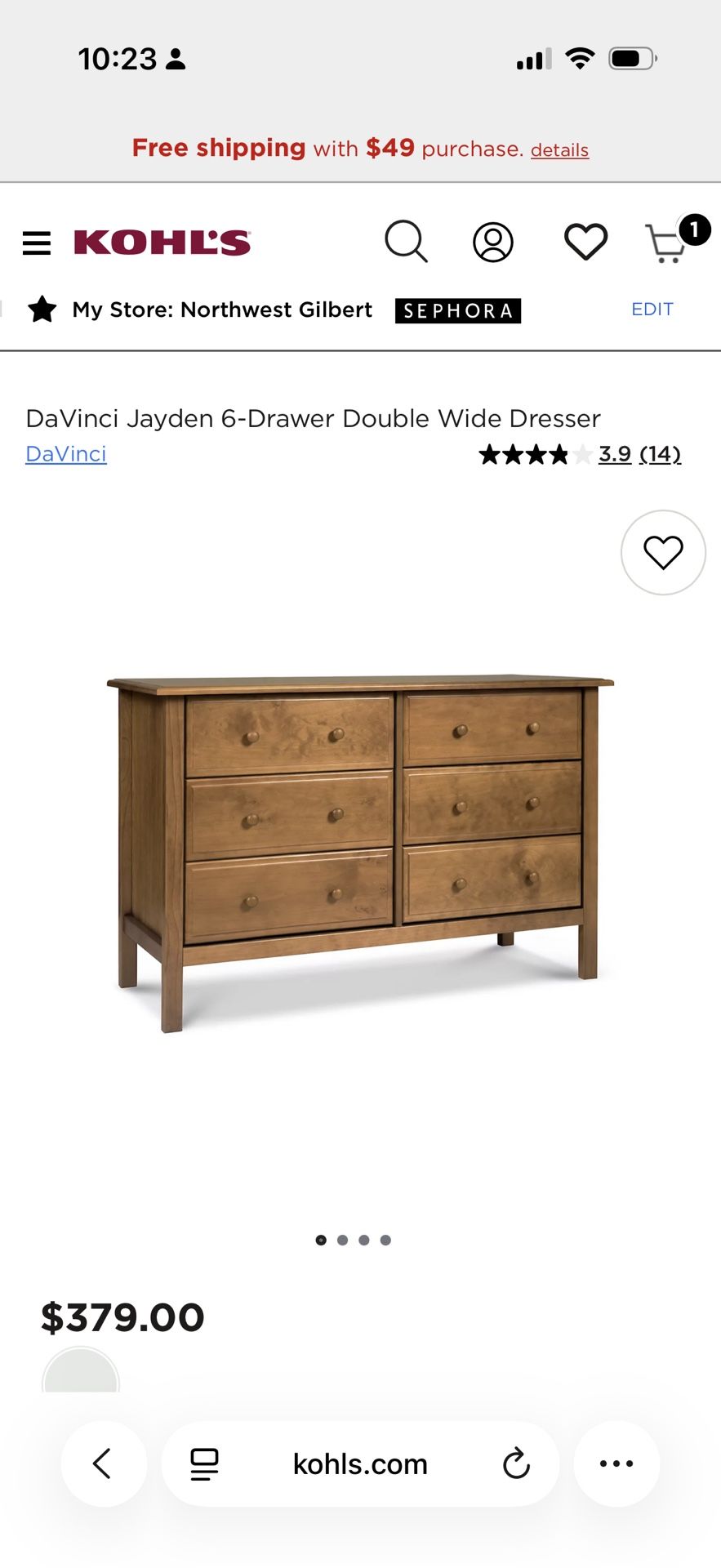 DaVinci Jaden 6-Drawer Double Wide Dresser