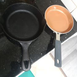 CAST IRON MINI FRYER PAN And Gotham Mini Pan Rarely used , Both For $15