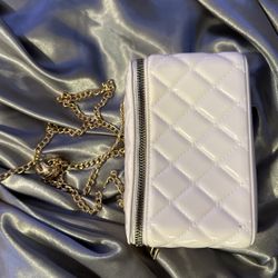mini white purse 