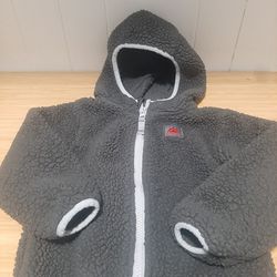 Toddler Gray Hooded Sherpa Jacket, Size 24 Months