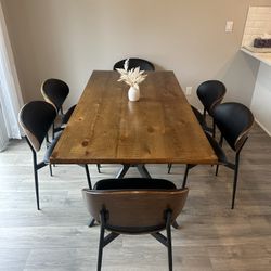 71” L Heavy Quality Table 6 Chairs - Both Table And Chairs Are Heavy 