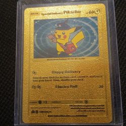 Pokemon Basic Special Delivery PROMO Gold Foil Pikachu!!