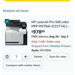 HP LaserJet Pro 500 Printer, Slow Cooker, Vacuum