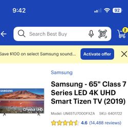 65in Samsung TV