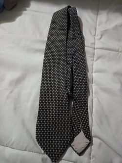 Black and White Patterned Dress Tie