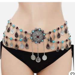 Rhinestones Crystal Waist Body Chain