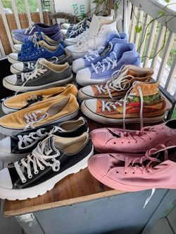 10 pairs of CONVERSE AND VANS SNEAKERS