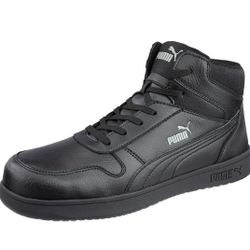 PUMA Men's Frontcourt Bue Black Mid Sd Industrial Shoe