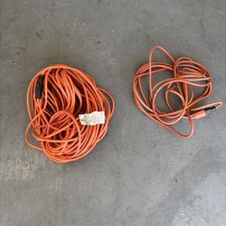 Extension Cords (2): 100ft + 25ft, Husky, Outdoor/ Indoor Use. Excellent Condition. 