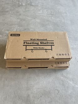 Floating Shelves With Hooks 2 Pack