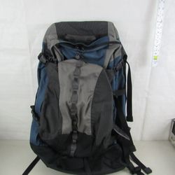 LL BEAN Large Blue Canvas Nylon Duffel Bag Backpack

We