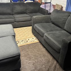 Dark Gray Couch And Lovesick Good Condition Clean We Sell All The Time Delivery $40 Local