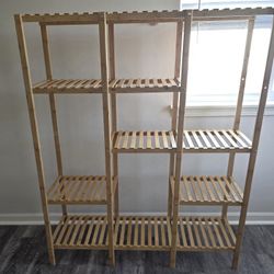 Bamboo Book/Plant Shelf