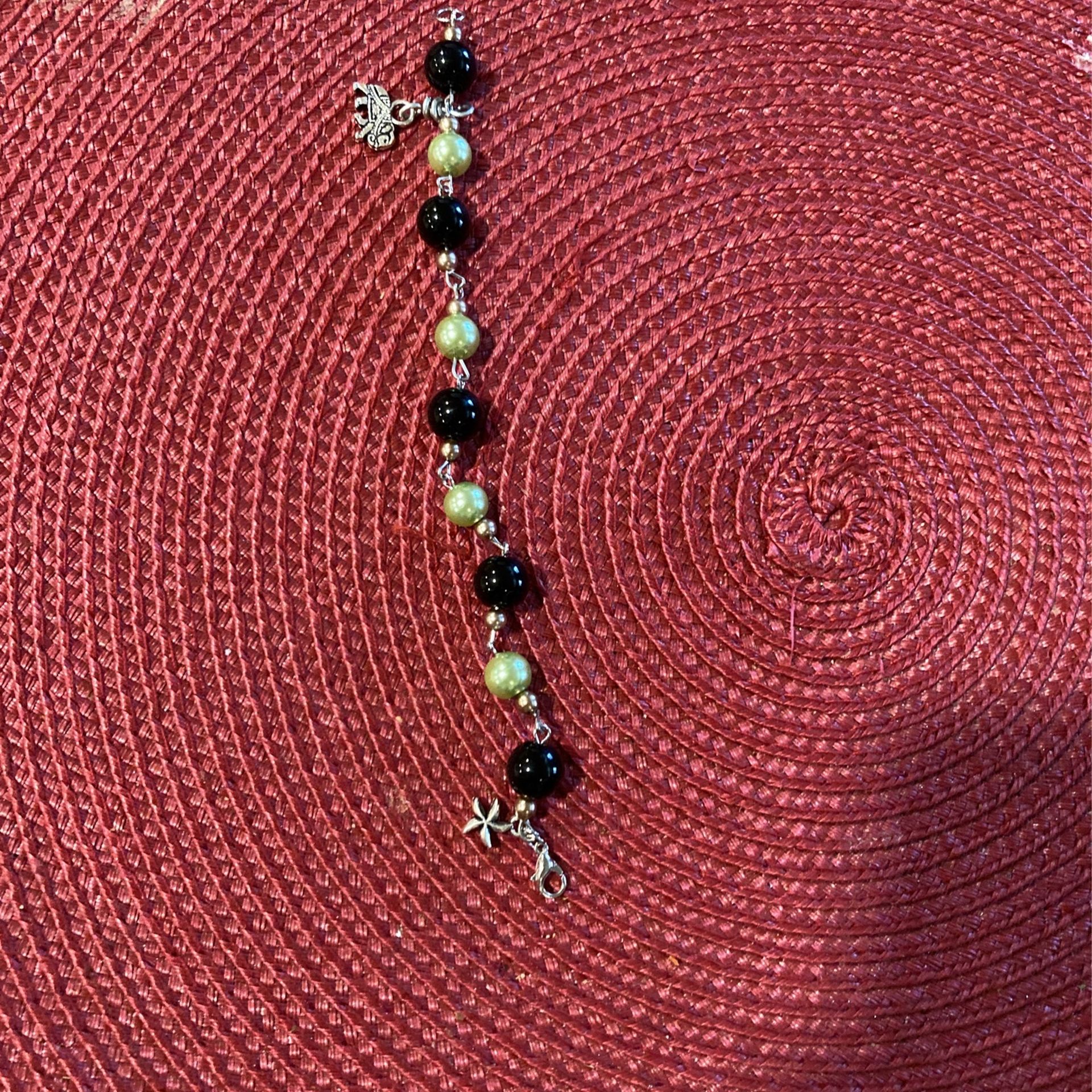 Homemade Pearls With Charms Bracelet