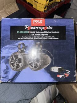Pyle PLUTV42CH 800W Waterproof Marine Speakers and Amplifier kit