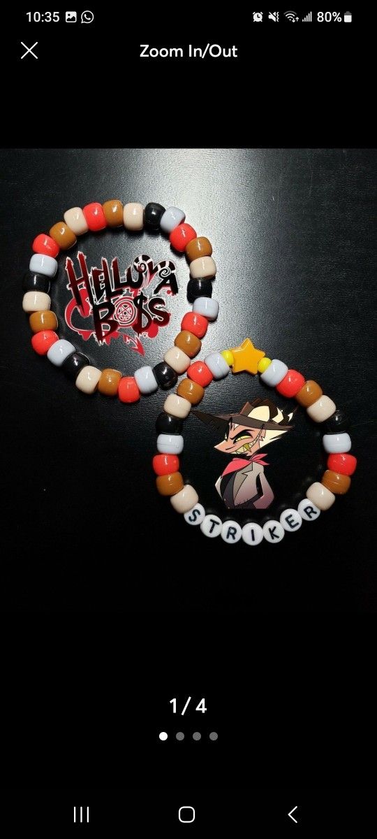 Helluva Boss: Striker Bracelet Set (Handmade)