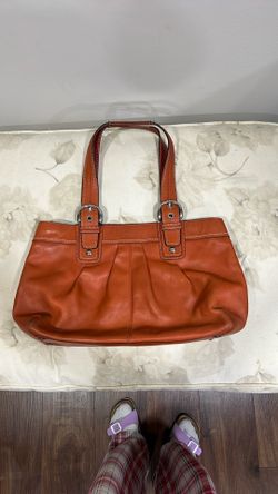 Coach Large Leather Bag/ Brick Color/ F13733