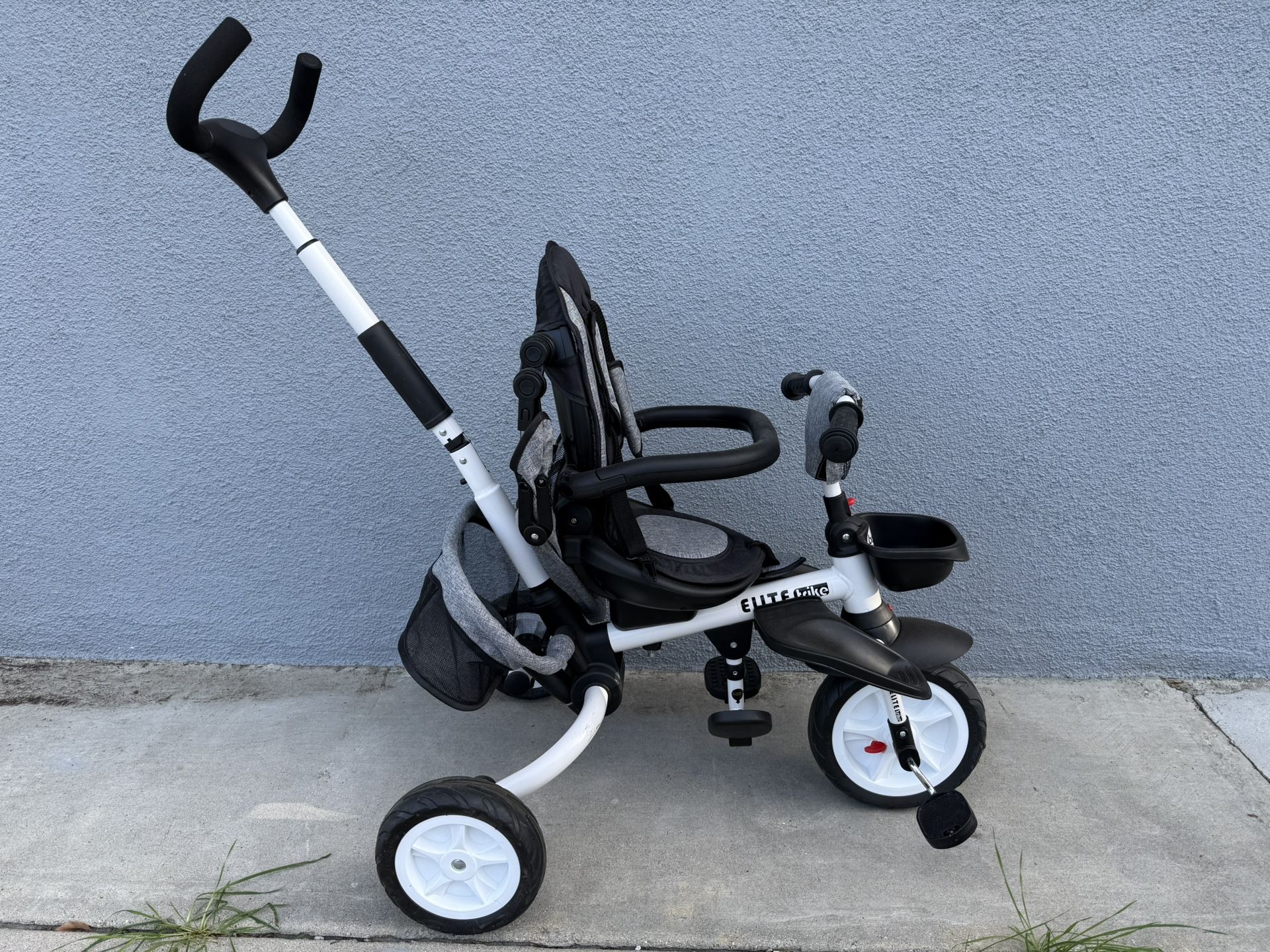 BabyJoy Elite 6-in-1 Trike – Gray – Grows with Your Toddler!