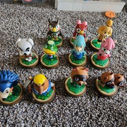 NINTENDO AMIIBO ANIMAL CROSSING 3D LOTTO 11 PERSONAGGI ACTION FIGURE