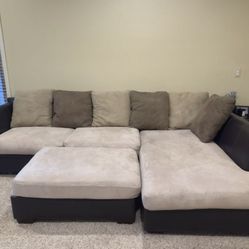 FREE Couch & Ottoman - Must Pickup Today 