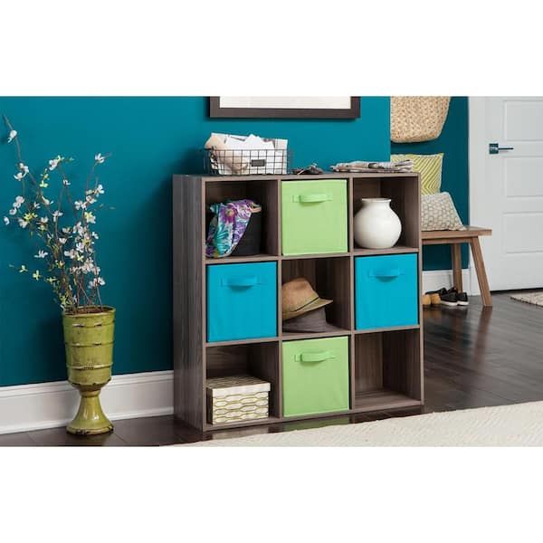 9 cube storage shelf natural gray , NEW