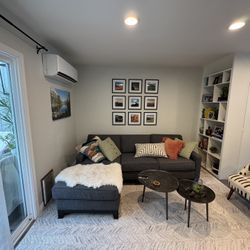 Dark Grey Chaise Couch