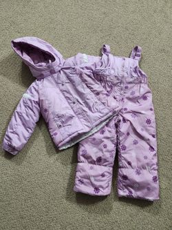 Snow clothes size 4 4T girls snow bib Snow coat jacket by osh kosh
