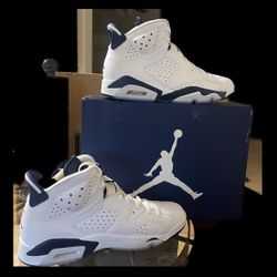 Jordan 6 White/Midnight Navy Size 12 Brand New