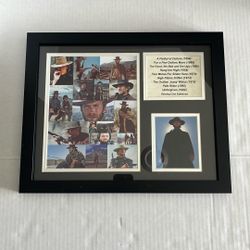 Clint Eastwood Framed Movie Collage Western Film Wall Art