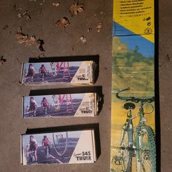 Set Of 4 Vintage Bicycle Bike Thule System Bike Carriers & Wheel Holder Mount Carrier 