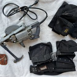 Saw with tool belts 