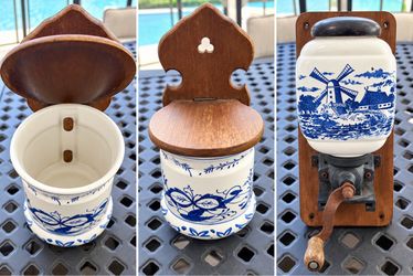 vintage wall-mounted coffee grinder