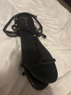 Merona Black Patent Flat Sandals