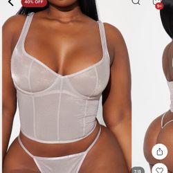 Fashion Nova Celestial Love Corset Set 