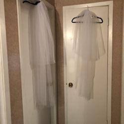 Wedding Dress Blusher Veil.