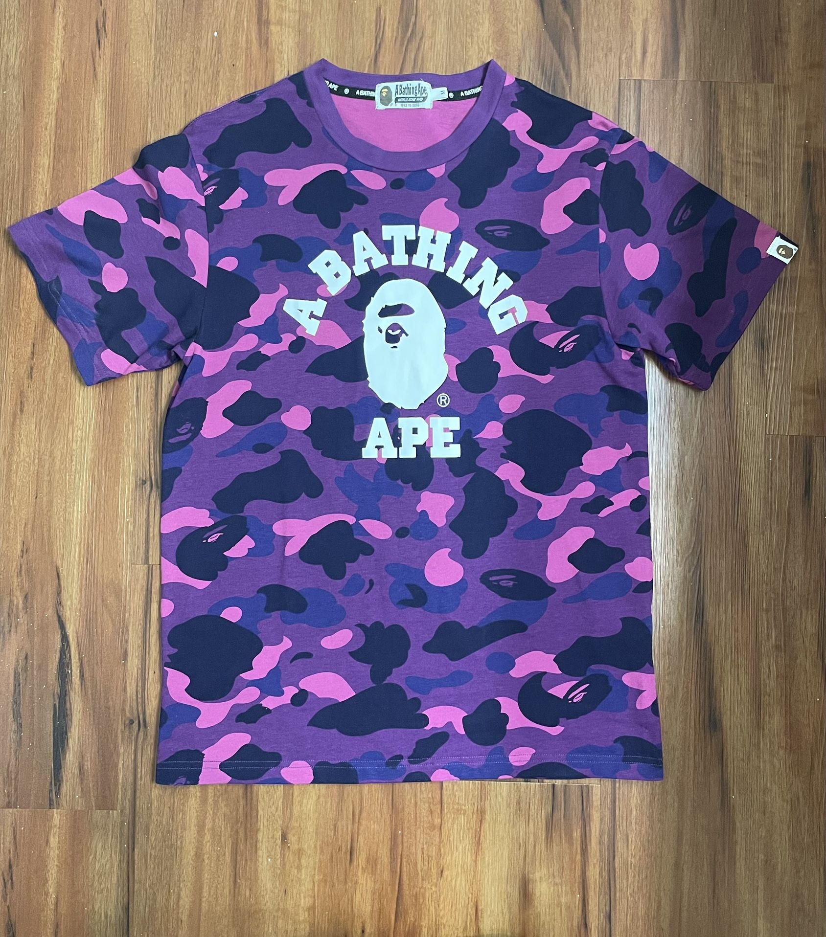 Purple Bape College Tee