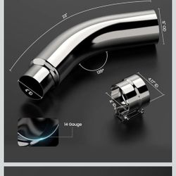New 4 Inch (ID) Diesel Exhaust Tip Elbow Tip 4'' Inlet 5'' Outlet