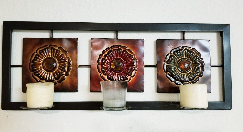 Hang On Wall Metal Decorative Candle Holder