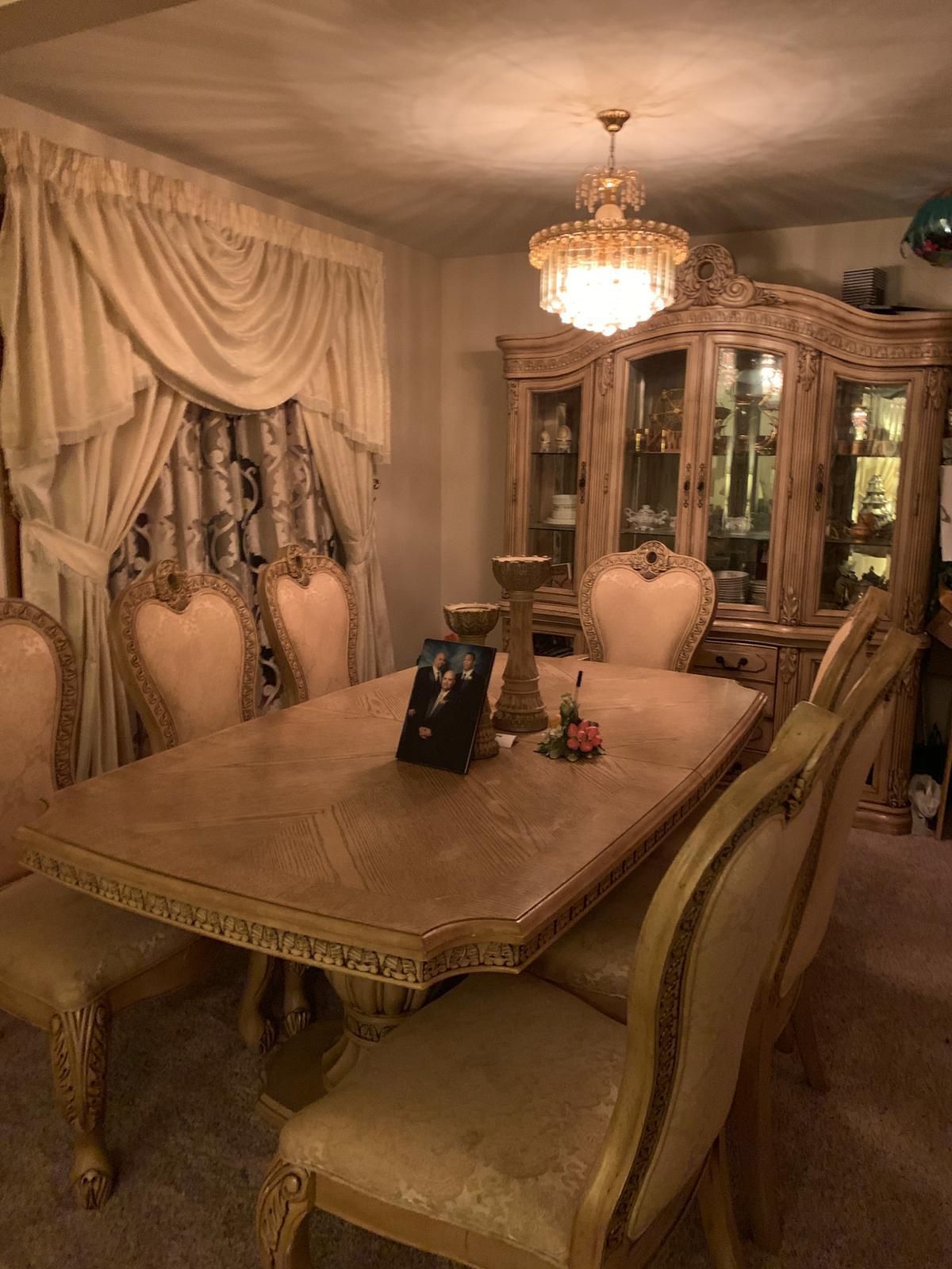 Good condition dining room table with 8 chairs and china buffet all for $1500,All Products : American Fashion Style Bags On Sale