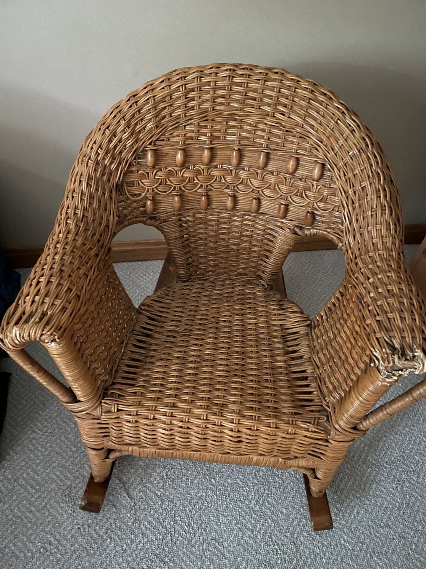 Children’s Wicker Rocking Chair