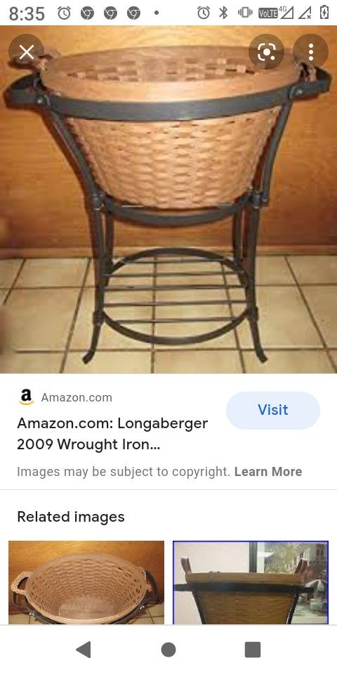 Longaberger Wroght Iron Beverage Tub Stand