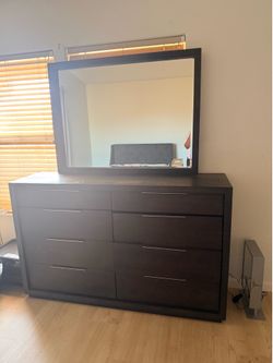 Modern 8-Drawer Dresser with Mirror – $250 OBO
