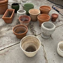 Flower Pots Large And Small Terracotta Ceramic