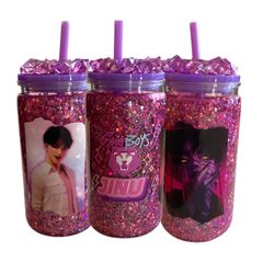 Saja Boys Jinu Purple Iridescent Snowglobe Acrylic 16oz