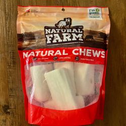 Natural Farm Chicken Filled Dog Bones – 3–4 inch, 6 Pack, All-Natural Long-Lasting Chews