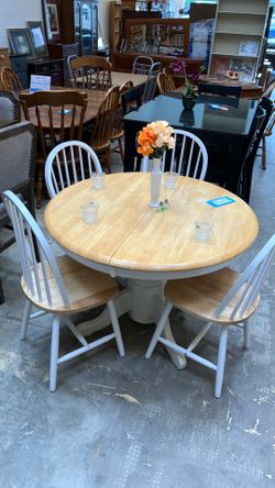 Wood table and 4 chairs