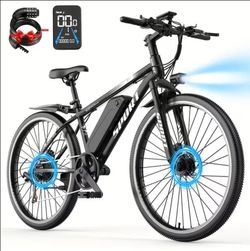 2 6-inch Adult Electric Mountain Bike - 749W Motor, 48V 10A Removable Battery - 25MPH,,
