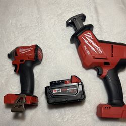 Impact Driver 1/4 ,Hackzall Saw  And Battery  5.0 AH