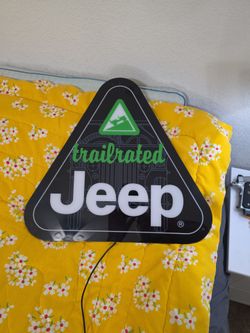 Lighted Jeep wrangler sign